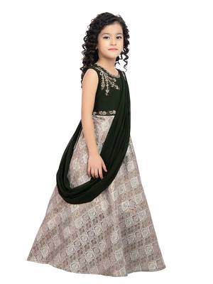 Betty Mehendi coloured Gown will make your little one look beautiful. 4