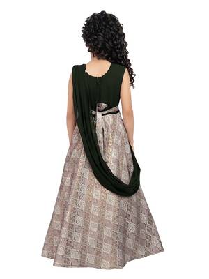 Betty Mehendi coloured Gown will make your little one look beautiful. 5