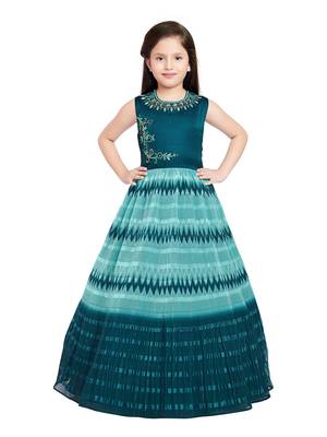 Betty M.Blue coloured Gown will make your little one look beautiful. 1