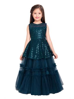 Betty Blue coloured Gown will make your little one look beautiful. 1