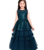 Betty Blue coloured Gown will make your little one look beautiful.