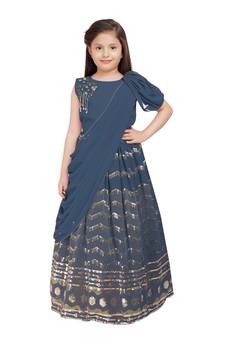 Betty Grey coloured Gown will make your little one look beautiful.