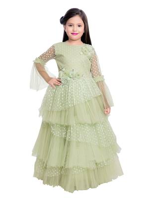 Betty Green coloured Gown will make your little one look beautiful. 1