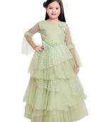 Betty Green coloured Gown will make your little one look beautiful.