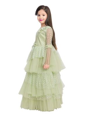 Betty Green coloured Gown will make your little one look beautiful. 2