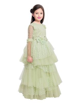 Betty Green coloured Gown will make your little one look beautiful. 3