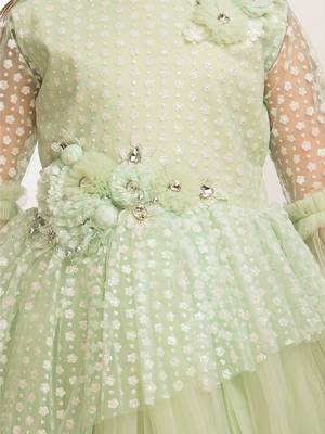 Betty Green coloured Gown will make your little one look beautiful. 5
