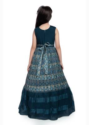 Betty Teal coloured Gown will make your little one look beautiful. 5