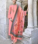 Rose embroidered rayon salwar