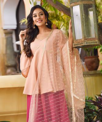 Rust Pink Palazzo Suit Set 5