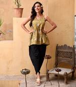 Musturd Floral Dhoti Kurta Set