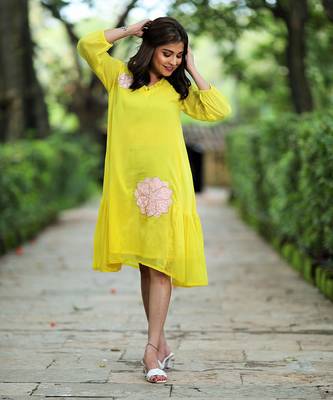 Sunset Yellow Dress 1