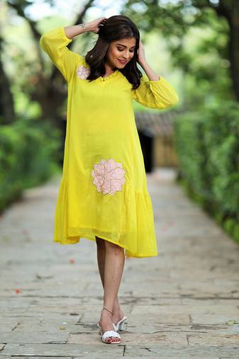 Sunset Yellow Dress