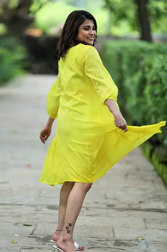 Sunset Yellow Dress
