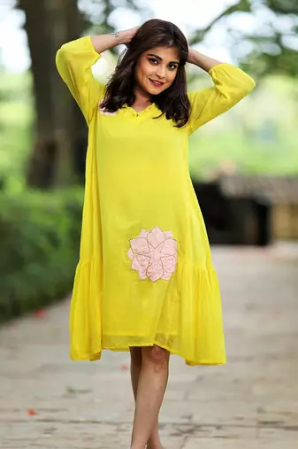 Sunset Yellow Dress