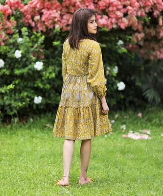 Dazzling Musturd Dress 3