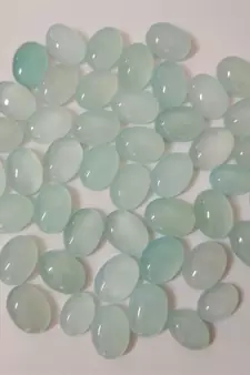 Natural Aqua Chalcedony at Wholesale Rate 4.25 Ratti 3.86 Carat Oval Shape Akik Loose Gemstone for Astrological 1 Pcs