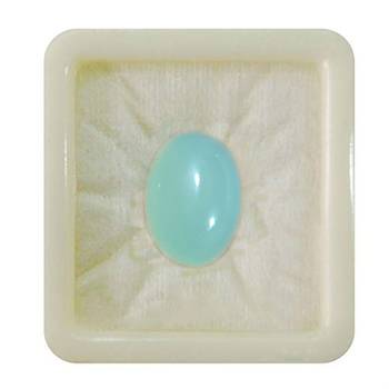 Natural Aqua Chalcedony at Wholesale Rate 5.25 Ratti 4.77 Carat Oval Shape Akik Loose Gemstone for Astrological 1 Pcs 1