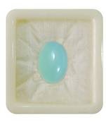 Natural Aqua Chalcedony at Wholesale Rate 5.25 Ratti 4.77 Carat Oval Shape Akik Loose Gemstone for Astrological 1 Pcs