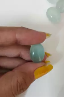 Natural Aqua Chalcedony at Wholesale Rate 6.25 Ratti 5.68 Carat Oval Shape Akik Loose Gemstone for Astrological 1 Pcs