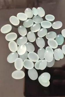 Natural Aqua Chalcedony at Wholesale Rate 8.25 Ratti 7.5 Carat Oval Shape Akik Loose Gemstone for Astrological 1 Pcs