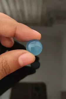 Natural Blue Chalcedony at Wholesale Rate 10.25 Ratti 9.25 Carat Round Shape Akik Loose Gemstone Rashi Ratan 1 Pcs