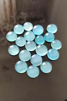 Natural Blue Chalcedony at Wholesale Rate 11.25 Ratti 10.12 Carat Round Shape Akik Loose Gemstone Astrology Purpose 1 Pc