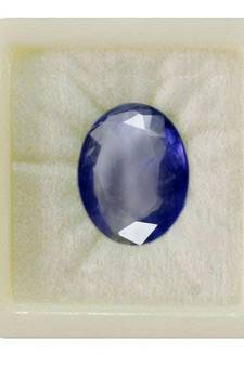 Natural Iolite at Wholesale Rate Fine Quality 6.25 Ratti 5.68 Carat Oval Shape Kaka Nili Loose Gemstone Rashi Ratan 1 Pc
