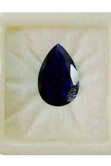 Natural Iolite at Wholesale Rate Fine Quality 3.25 Ratti 2.95 Carat Pear Shape Kaka Nili Loose Gemstone Rashi Ratan 1 Pc