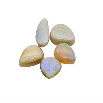 Natural Doublate Opal at Wholesale Rate 2.25 Ratti 2.05 Carat Fine Quality Pear Shape           Loose Gemstone 1 Pcs 1
