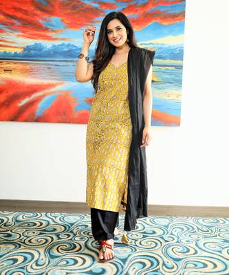 Yellow Floral Suit Set 1