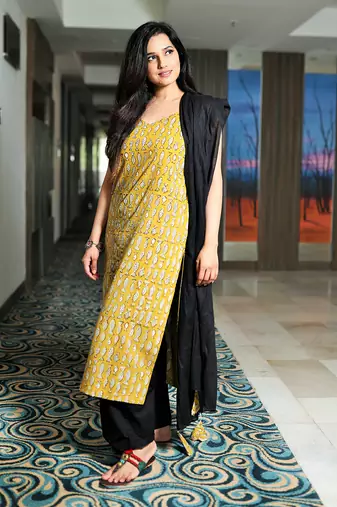 Yellow Floral Suit Set