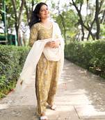 Musturd Floral Suit Set