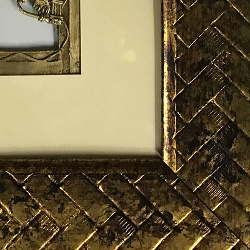 Chaque Decor Golden Frame 1 Metallic Human Figurines Dhokra And Warli WallArt | 9x11x1