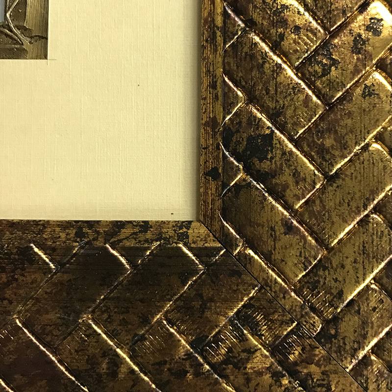 Chaque Decor Golden Frame 2 Metallic Human Figurines Dhokra And Warli WallArt | 11x12.5x1