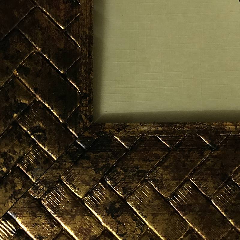 Chaque Decor Golden Frame 3 Metallic Human Figurines Dhokra And Warli WallArt | 15x17x1