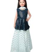 Embellished Mirror Work Ready to Wear Lehenga & Peplum Blouse With Dupatta