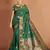 Green Banarasi silk blend Woven Zari Work Traditional Saree