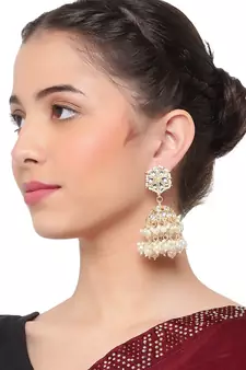 White earrings