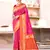 Sangam Prints Pink SILK  Woven Zari Work Traditional Tassle Saree