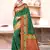 Sangam Prints Green SILK  Woven Zari Work Traditional Tassle Saree