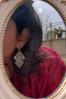 Silver earrings