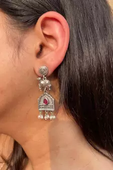 Silver earrings