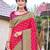 Sangam Prints Pink BANARASI SILK Woven Zari Work Traditional Tassle Saree