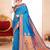 Sangam Prints Sky Blue PAITHANI SILK  Traditional Tassle Saree