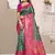 Sangam Prints Rama Green KanJivaram Silk Woven Work Traditional Tassle Saree
