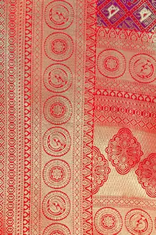 Sangam Prints Red Patola Silk Woven Work Traditional Tassle Saree