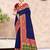 Sangam Prints Navy Blue Silk Woven Work Traditional Tassle Saree