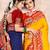 Sangam Prints Navy Blue Silk Woven Work Traditional Tassle Saree