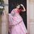 Women's Organza and Thread embroidery work with lace border Lehenga Choli